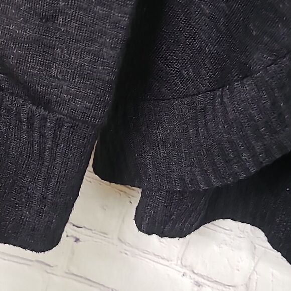 Motherhood Maternity Solid Black Cardigan Open Front Sweater Ribbed Lightweight - Picture 3 of 8